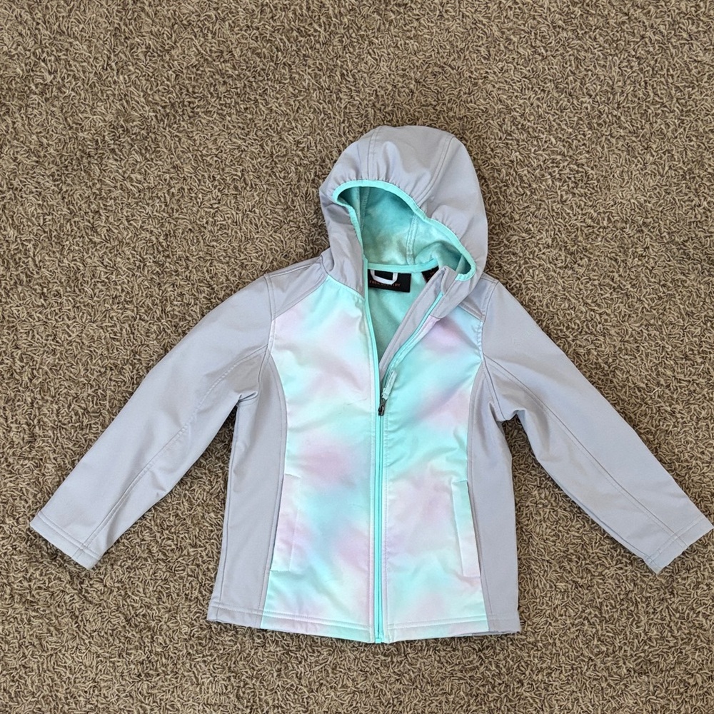 Free Country Kids Hooded Rashguard - Light Gray and Pastel Hues